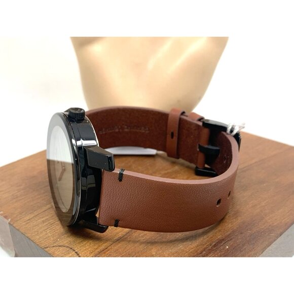 Movado Men's Watch 3600442 Bold Swiss Quartz Gray Dial 42mm Brown Leather Strap - Picture 9 of 14